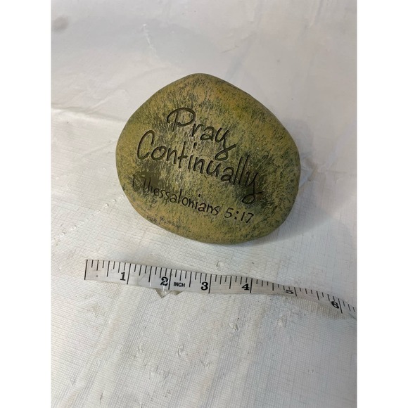 Pray Continually Garden Rock Home Decor Scripture Christian Religious GUC - Picture 2 of 6